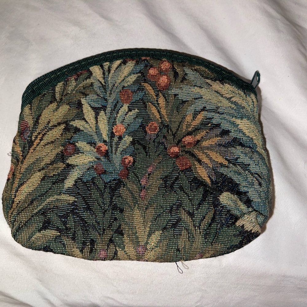 Vintage Floral Tapestry Pouch Toiletry/change  Bag